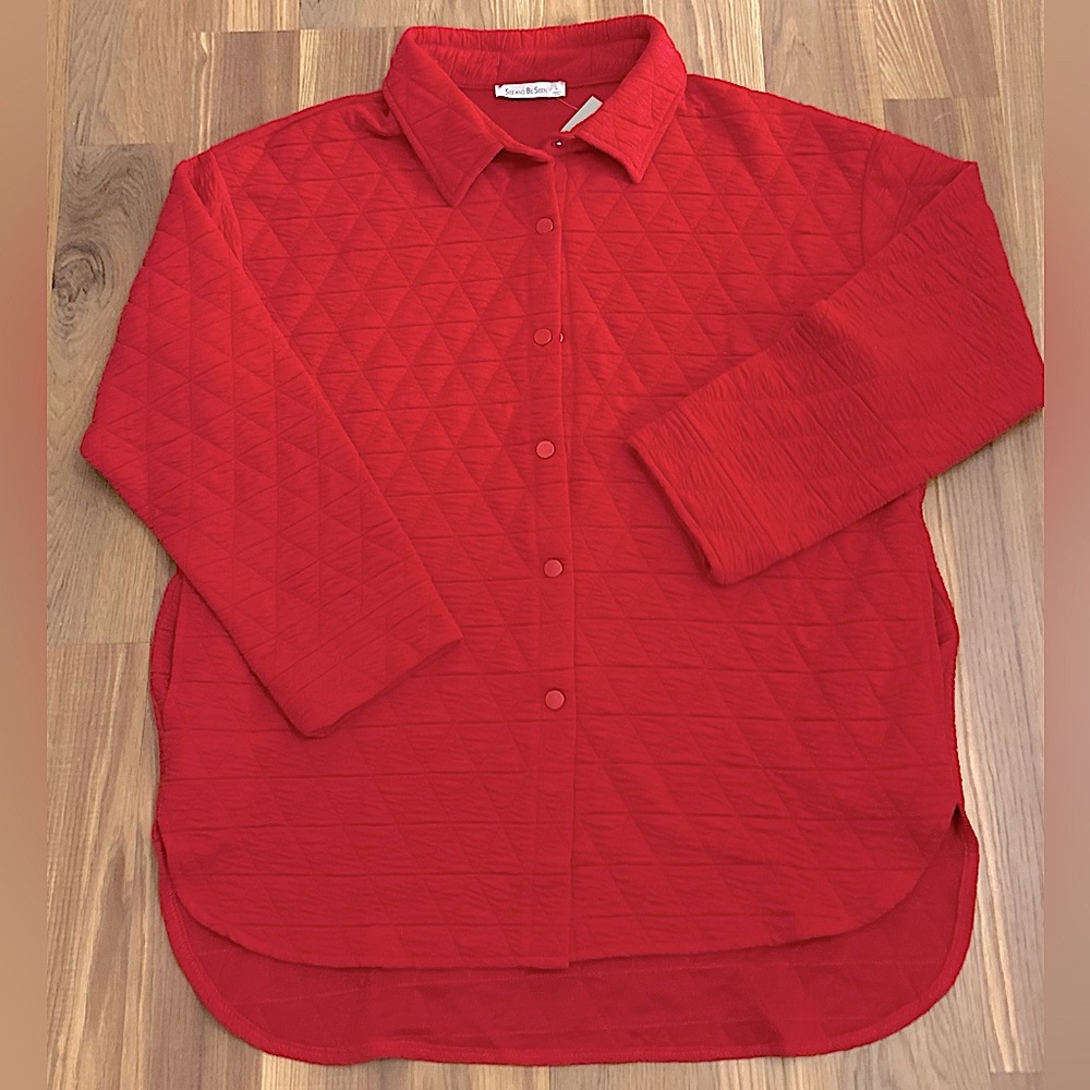 Red Quilted Women's Jacket